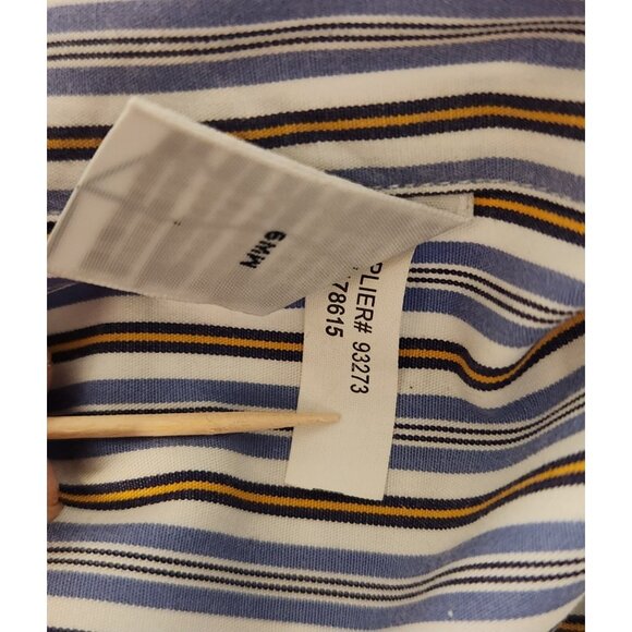 Ralph Lauren Shirt Custom Fit Button Up Blue Striped Mens Medium EUC - Picture 11 of 12